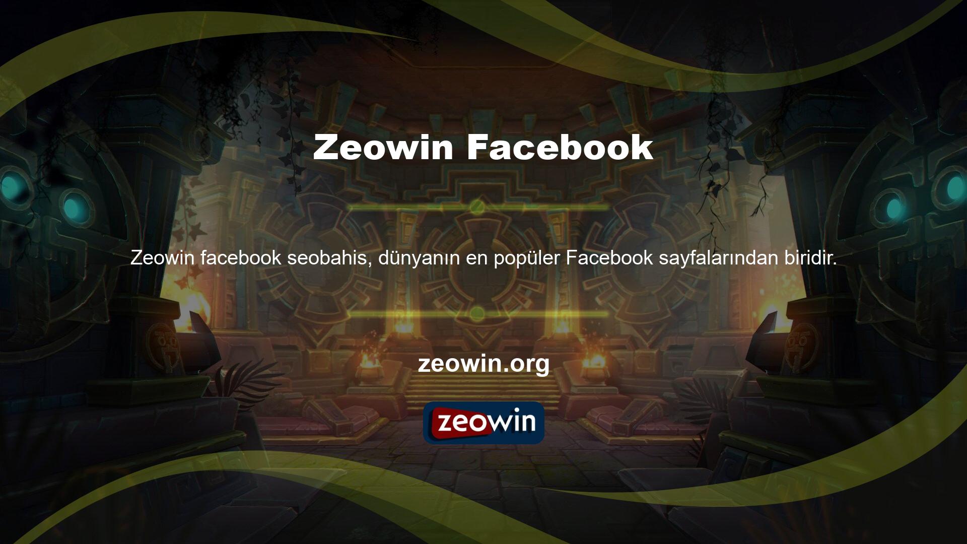Zeowin Resmi ve Ticari Facebook Hesapları:

	Ayrıca Zeowin bahsettiğimiz Facebook hesabı dışında bir Facebook hesabı bulunmamaktadır