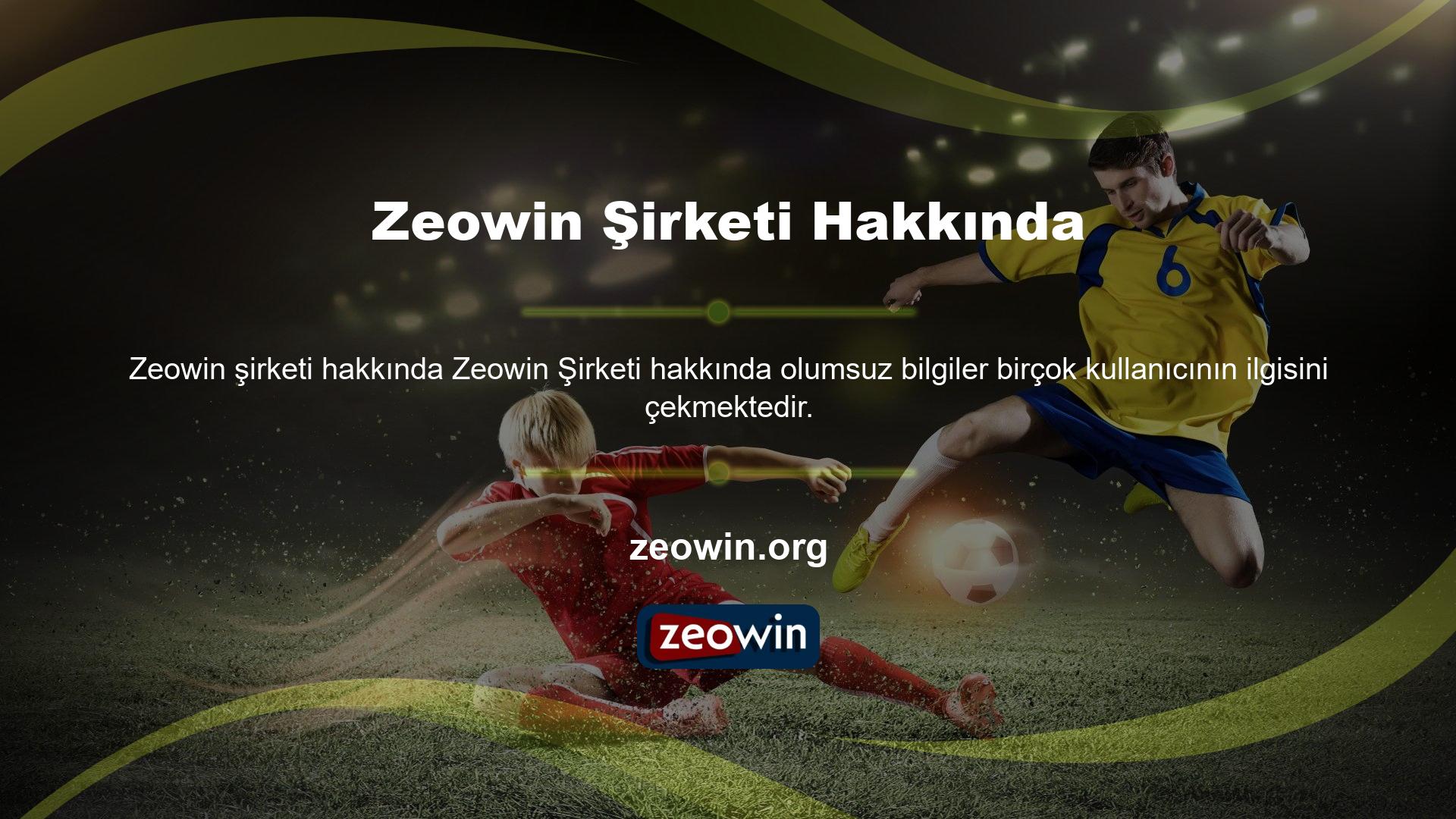 Yabancı bir şirkete ait olan Zeowin, üyelerine birçok oyun kategorisi sunmaktadır