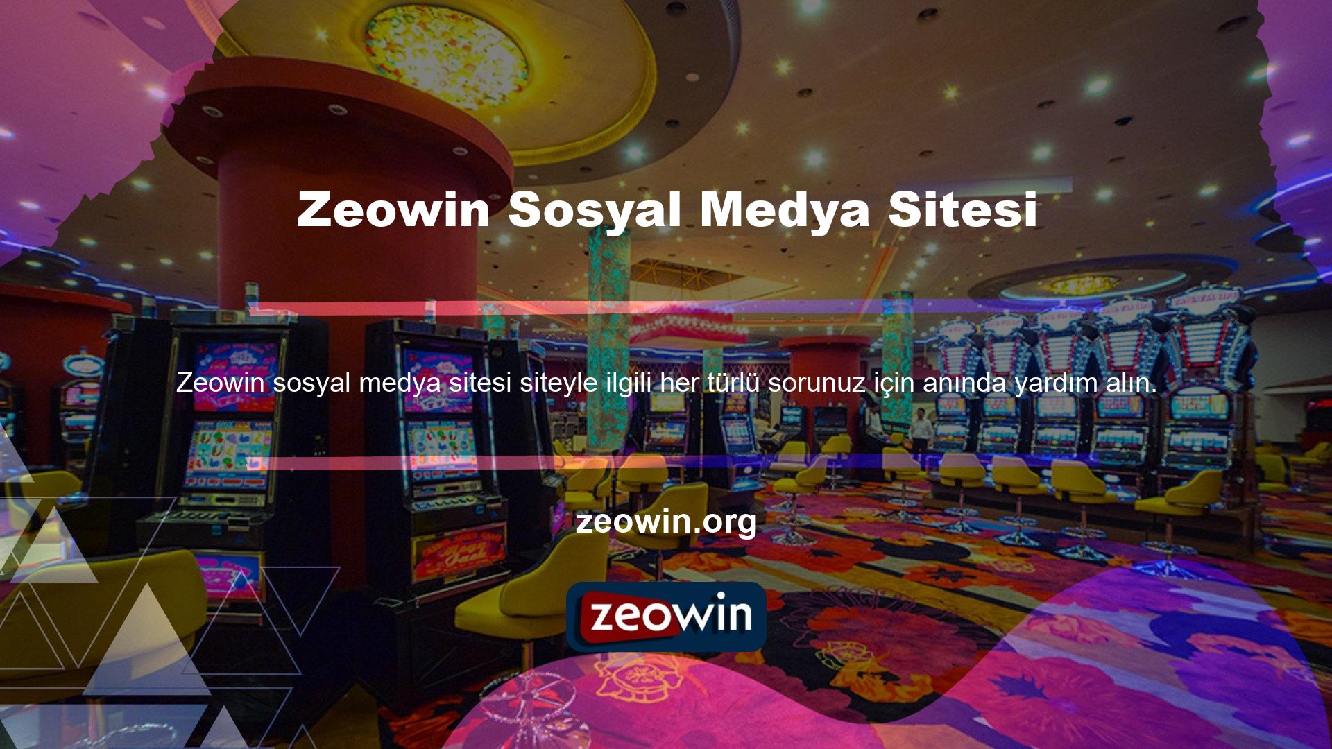 Sosyal medya adresinizi kullanarak mobil cihazınızdan Zeowin sitesine giriş yapmanız da mümkündür